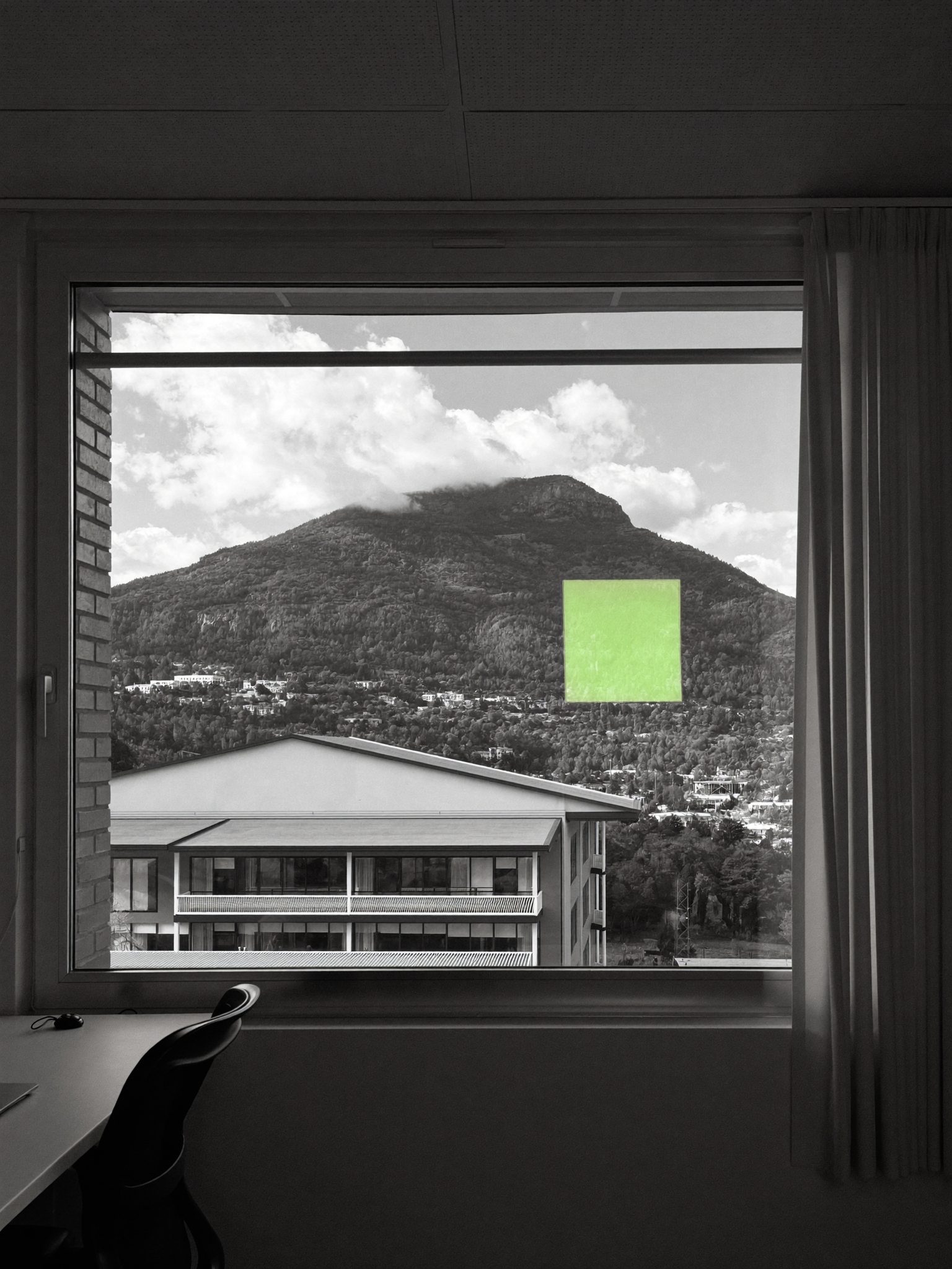 Table Mountain seen from the fourth-floor window of the office
